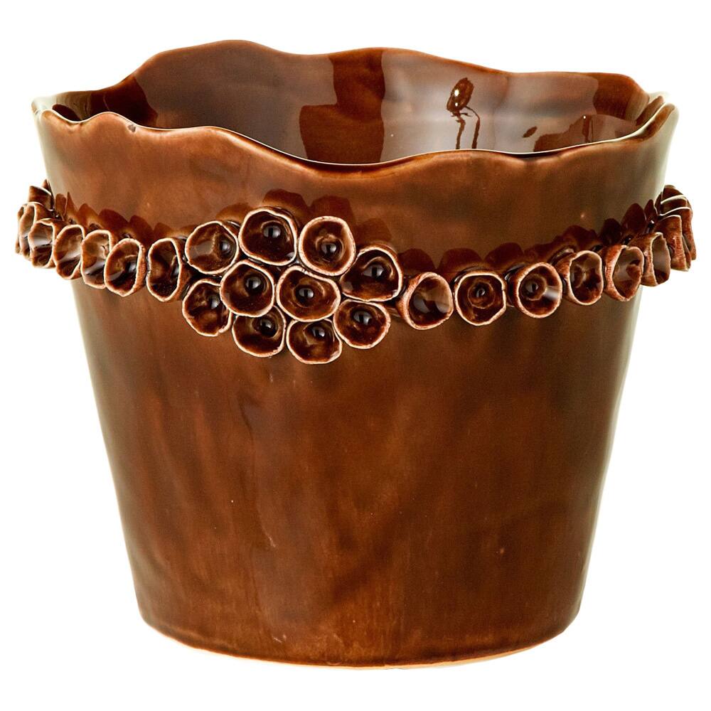 6.69-inch x 6.69-inch x 4.92-inch Ceramic Coral Pattern Pot Medium