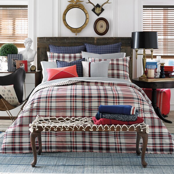 Tommy Hilfiger Vintage Plaid Duvet Cover Set Free Shipping Today Tommy Hilfiger Vintage Plaid Duvet Cover Set