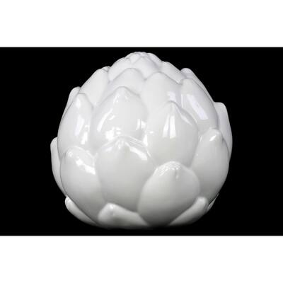 Gloss White Ceramic Artichoke LG
