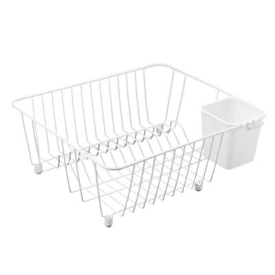 White Compact Dish Drainer