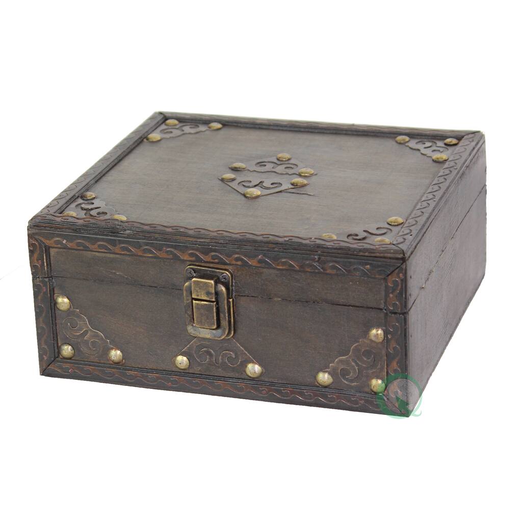 Small Pirate Style Treasure Chest - Black