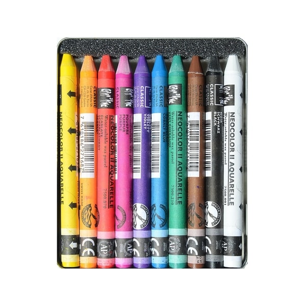 Caran d'Ache Neocolor II Aquarelle Water Soluble Wax Pastel Sets. Opens flyout.