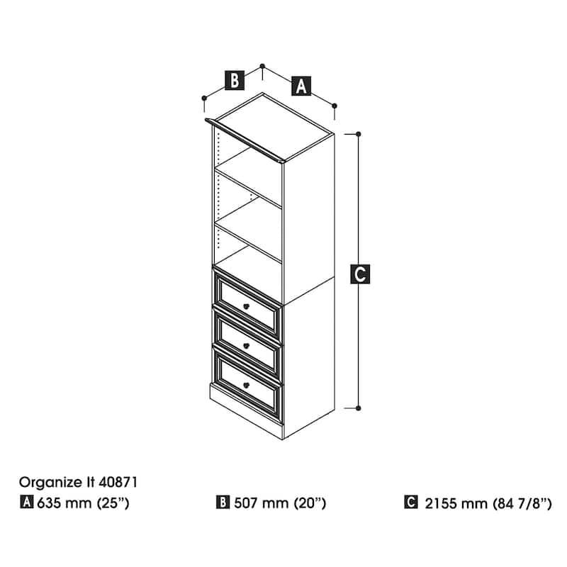 Versatile by Bestar 25-inch Basic Kit Storage Unit