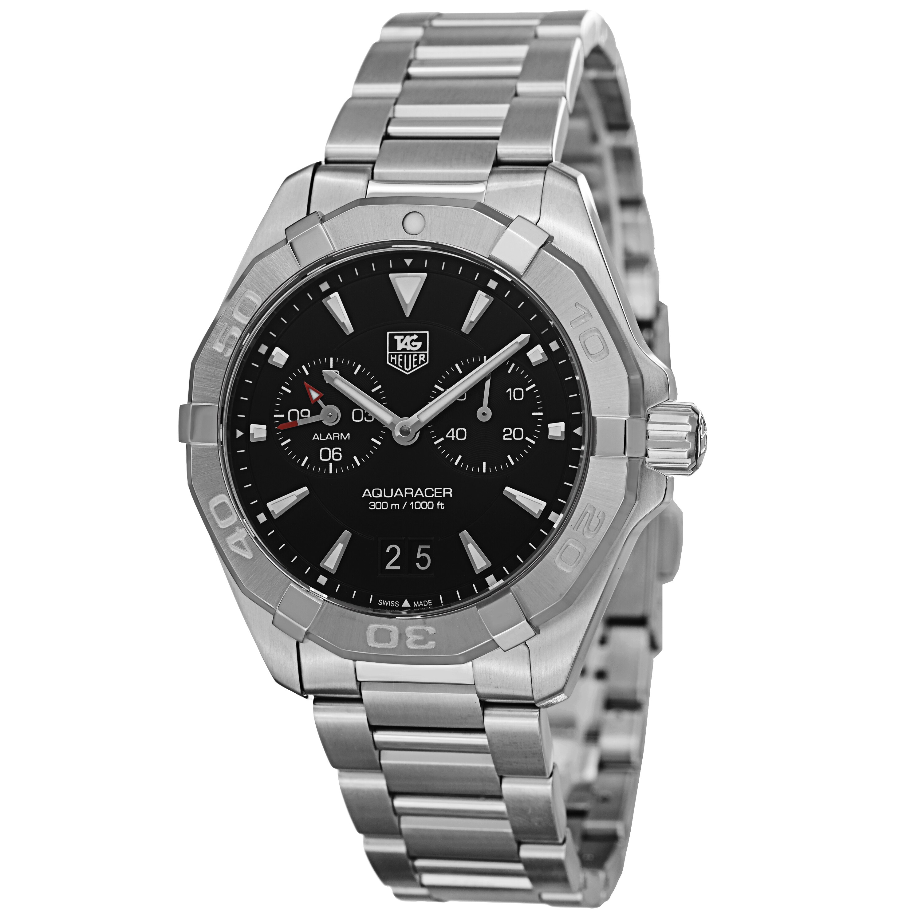 tag heuer aquaracer 300m alarm chronograph men's watch