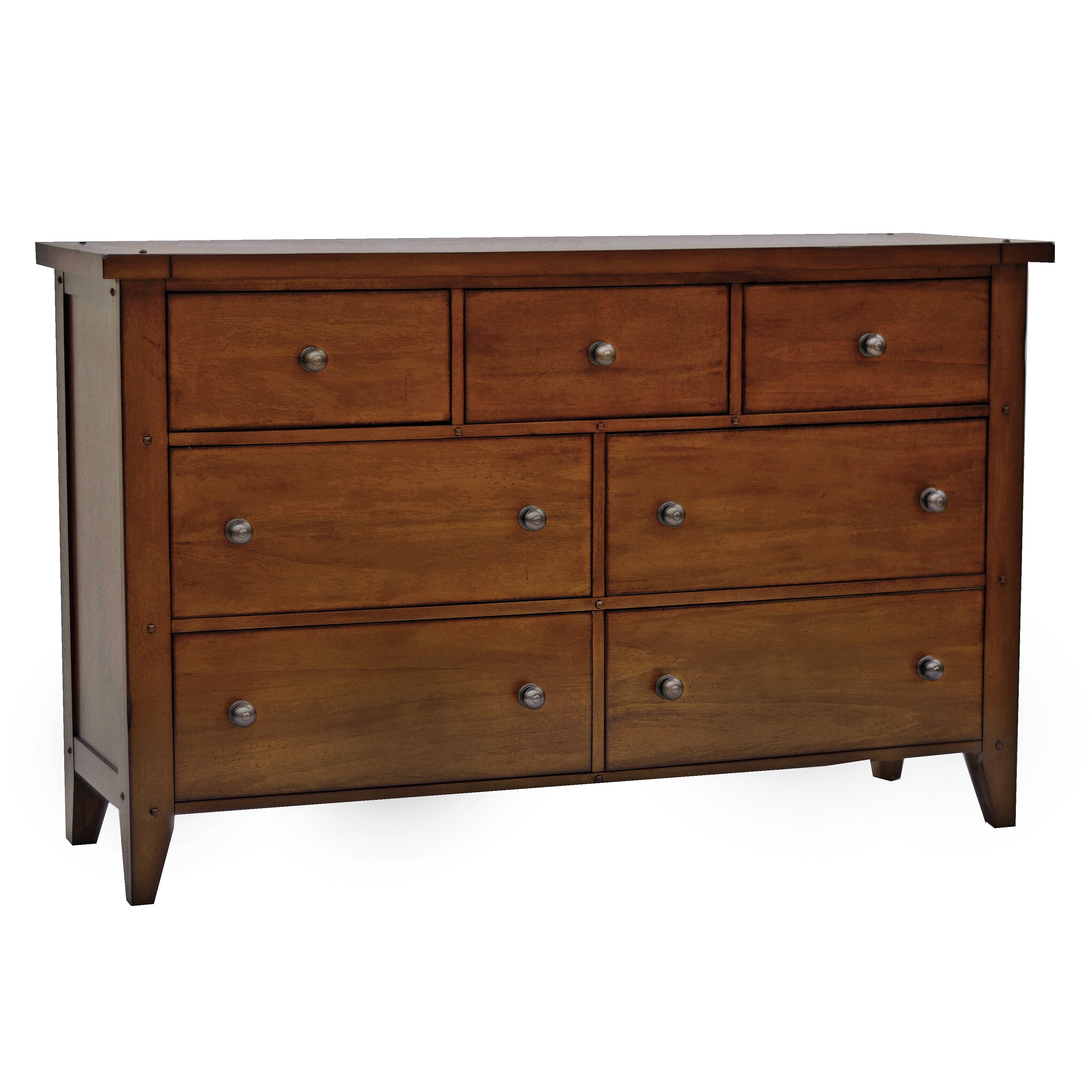 Shop Del Prado Wooden 7 Drawer Dresser Overstock 9685453