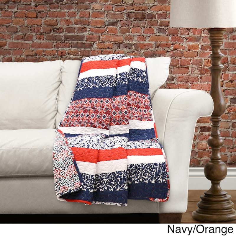 The Curated Nomad La Boheme Striped Quilted Throw