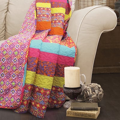 The Curated Nomad La Boheme Striped Quilted Throw