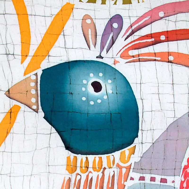 Handcrafted Cotton 'Cool Chick' Batik Wall Hanging (Thailand)