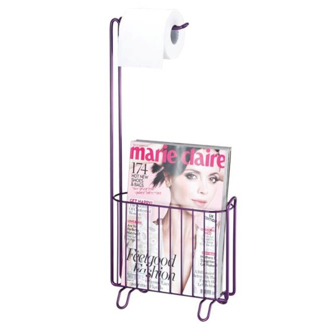Toilet Paper Holder Magazine Rack Purple