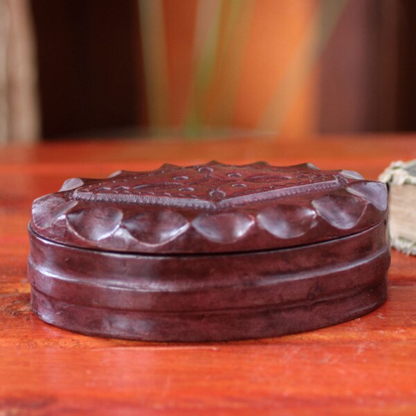 Shop Handmade Leather 'Regal Treasures' Jewelry Box (Ghana) Free
