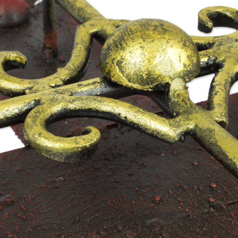 Handmade Iron 'Parish Church Cross' Wall Sculpture (Mexico)