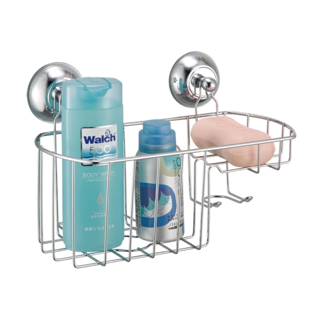 Bath Caddy with Wall Suction Cups Silver | eBay