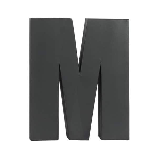 Dark Grey Metal M Letter - Bed Bath & Beyond - 9691115