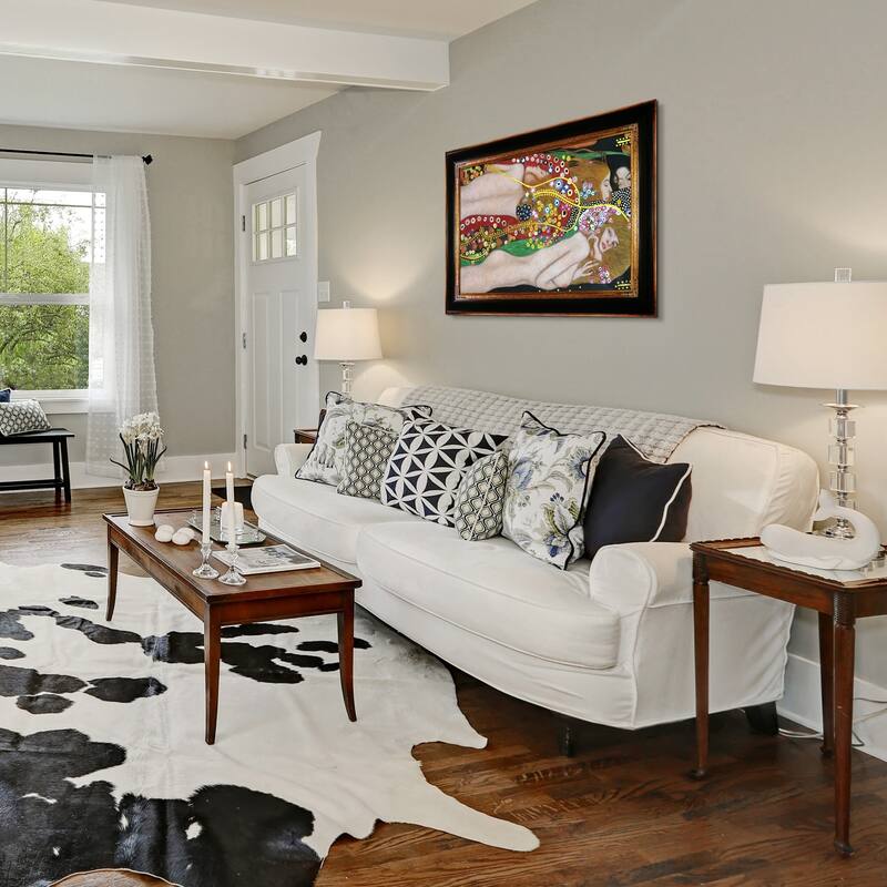 La Pastiche Gustav Klimt 'Water Serpents II' Hand Painted Framed Canvas