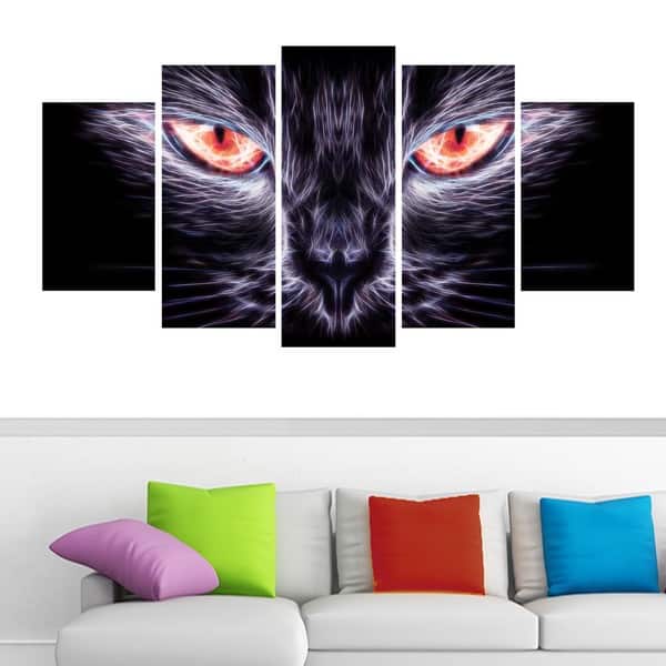 'Cat Eyes' Canvas Wall Art - Overstock - 9692009