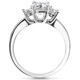 preview thumbnail 3 of 3, Annello by Kobelli 14k White Gold 1 5/8ct Emerald-cut Moissanite Three-Stone Engagement Ring