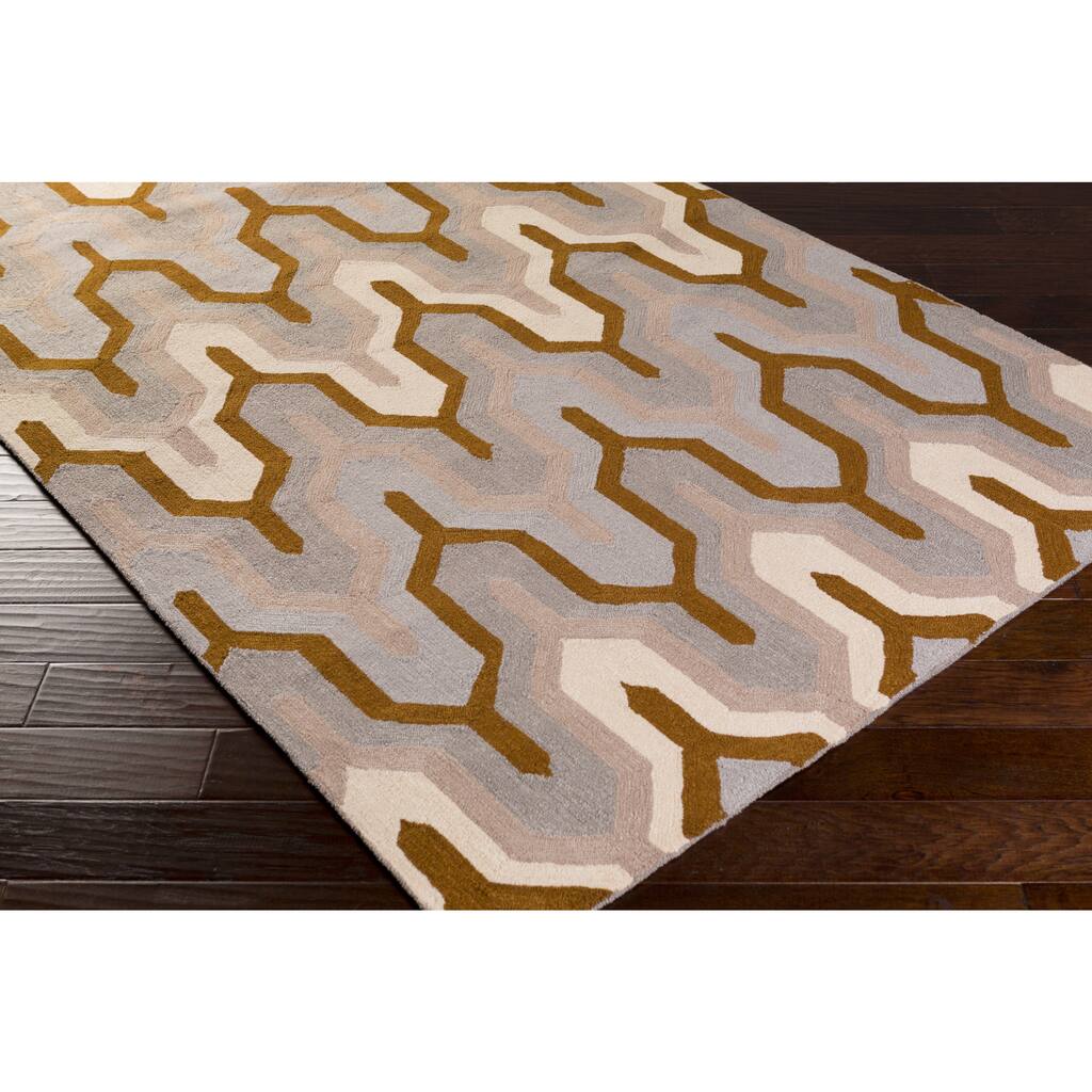 Hand-Hooked Madge Geometric Area Rug