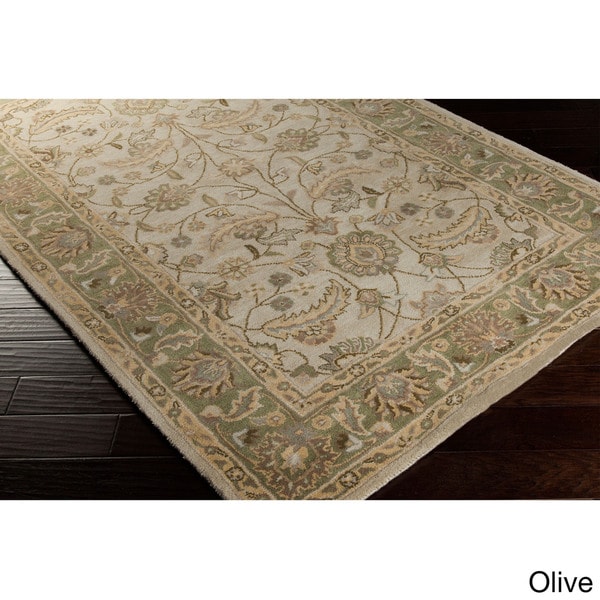 Hand-tufted Tiana Traditional Wool Area Rug. Opens flyout.