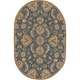 preview thumbnail 28 of 93, Handmade Trajan Persian Traditional Wool Area Rug 6' x 9' Oval - Denim - Runner/Oval