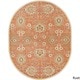 preview thumbnail 67 of 106, Artistic Weavers Nia Handmade Traditional Border Area Rug Rust 6' x 9' Oval