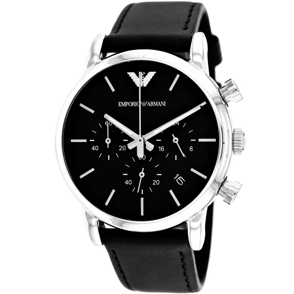 Emporio Armani Men's AR1733 Classic Round Black Strap Watch