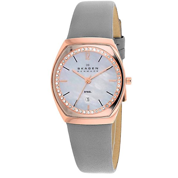 Skagen Womens SKW2116 Classic Round Grey Strap Watch   16870449