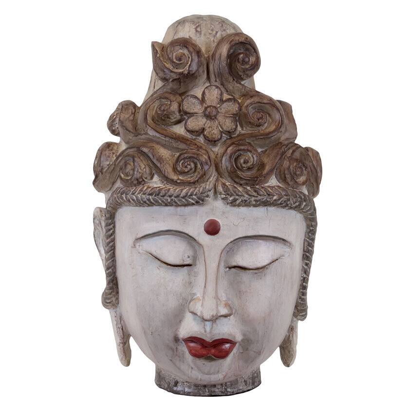 Beige Resin Buddha Head