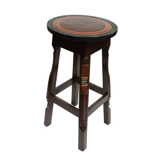 Hand finished Elephant Bar Stool/ Pedestal (Ghana)