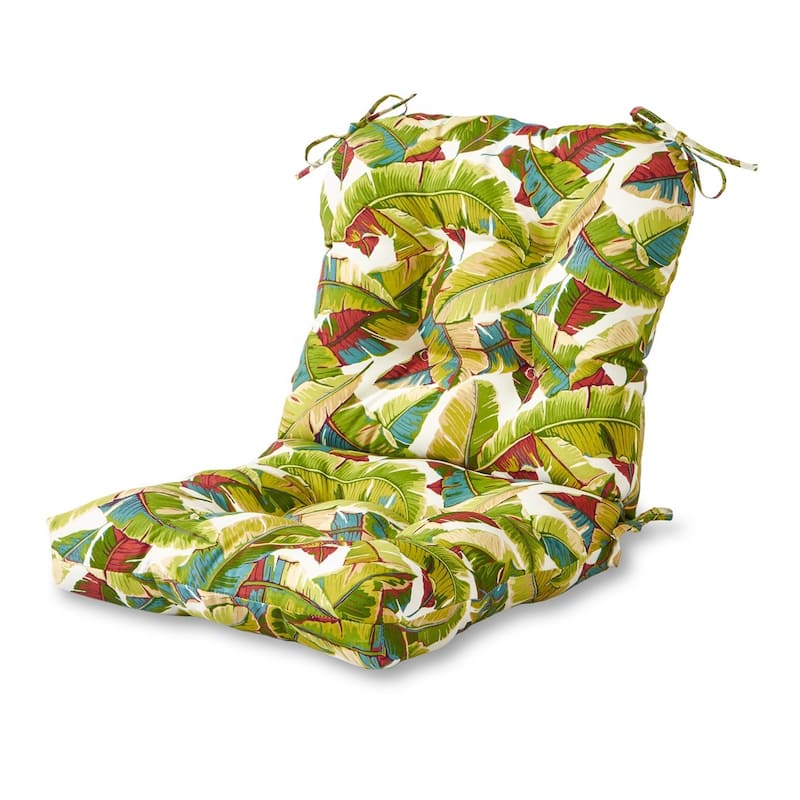 Outdoor Palm Leaves Seat/ Back Chair Cushion (Cushion Only)