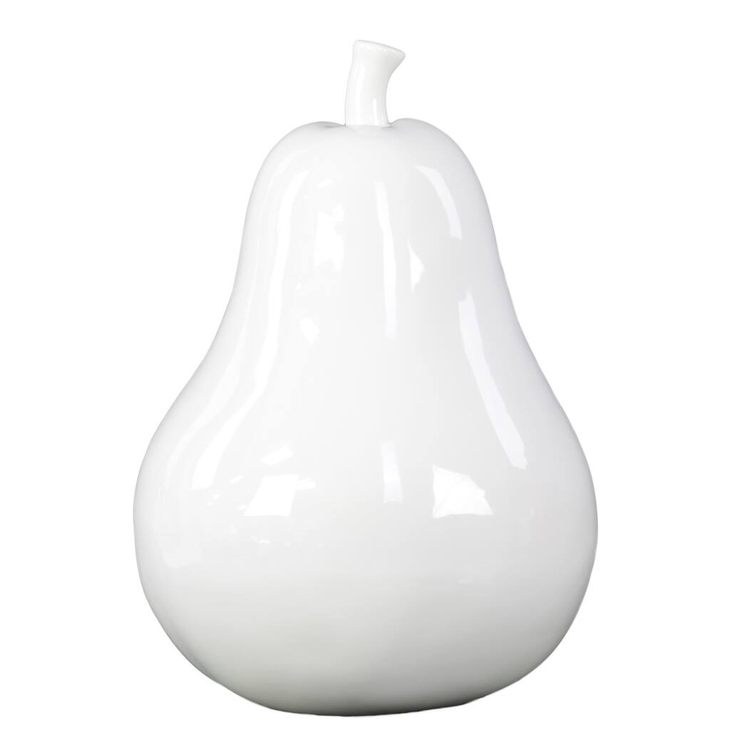 White Ceramic Pear