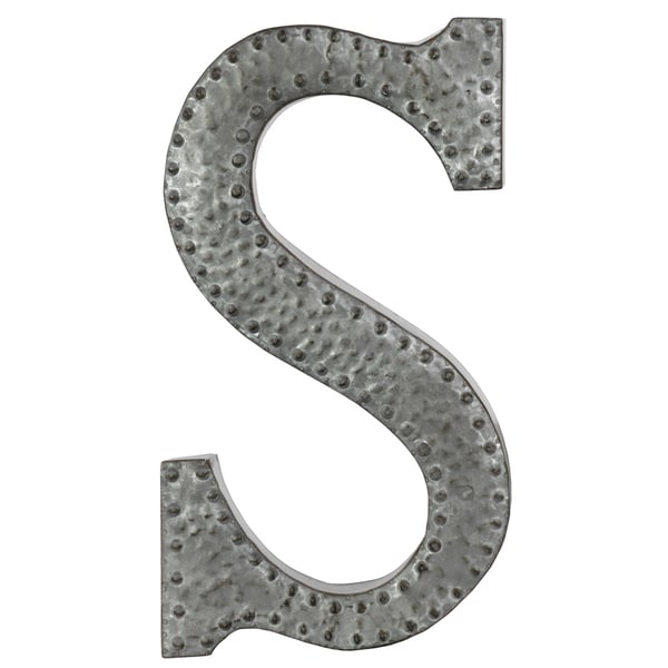 Shop Zinc Metal Letter S Wall Decor - Free Shipping On ...