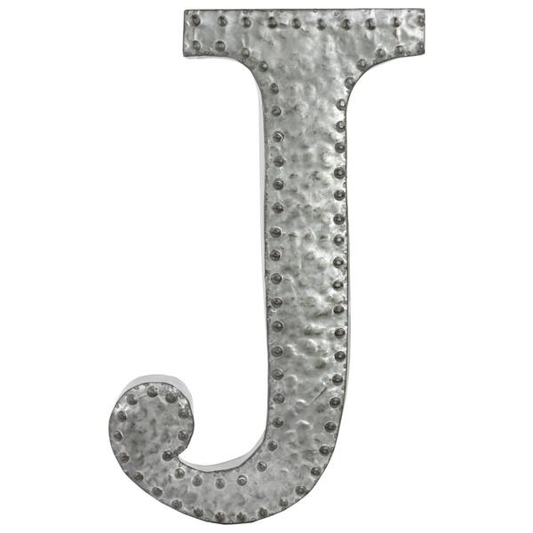 Shop Zinc Metal Letter J Wall Decor Free Shipping On Orders Over