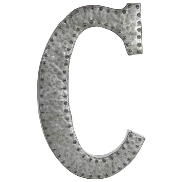 Shop Zinc Metal Letter C Wall Decor Free Shipping On Orders Over
