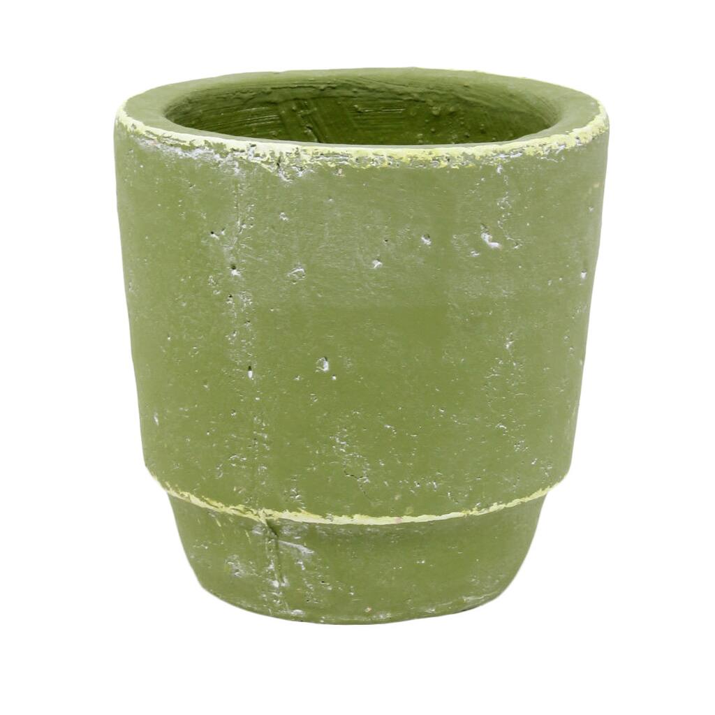 Cement Fleur Small Green Pot