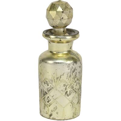 6-inch Cut Glass Silver Bottles (Set of 6)