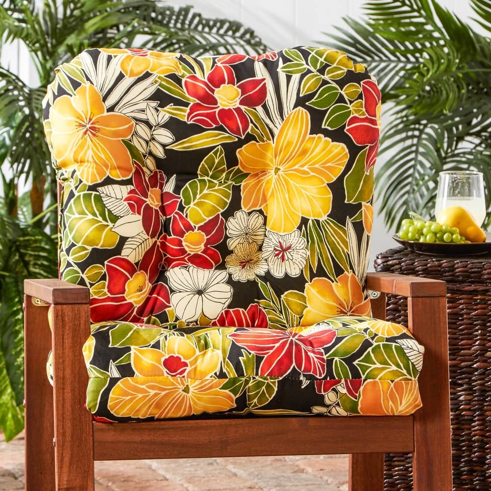 Aloha Floral 42 x 21-inch Outdoor Seat/Back Chair Cushion (Cushion Only)