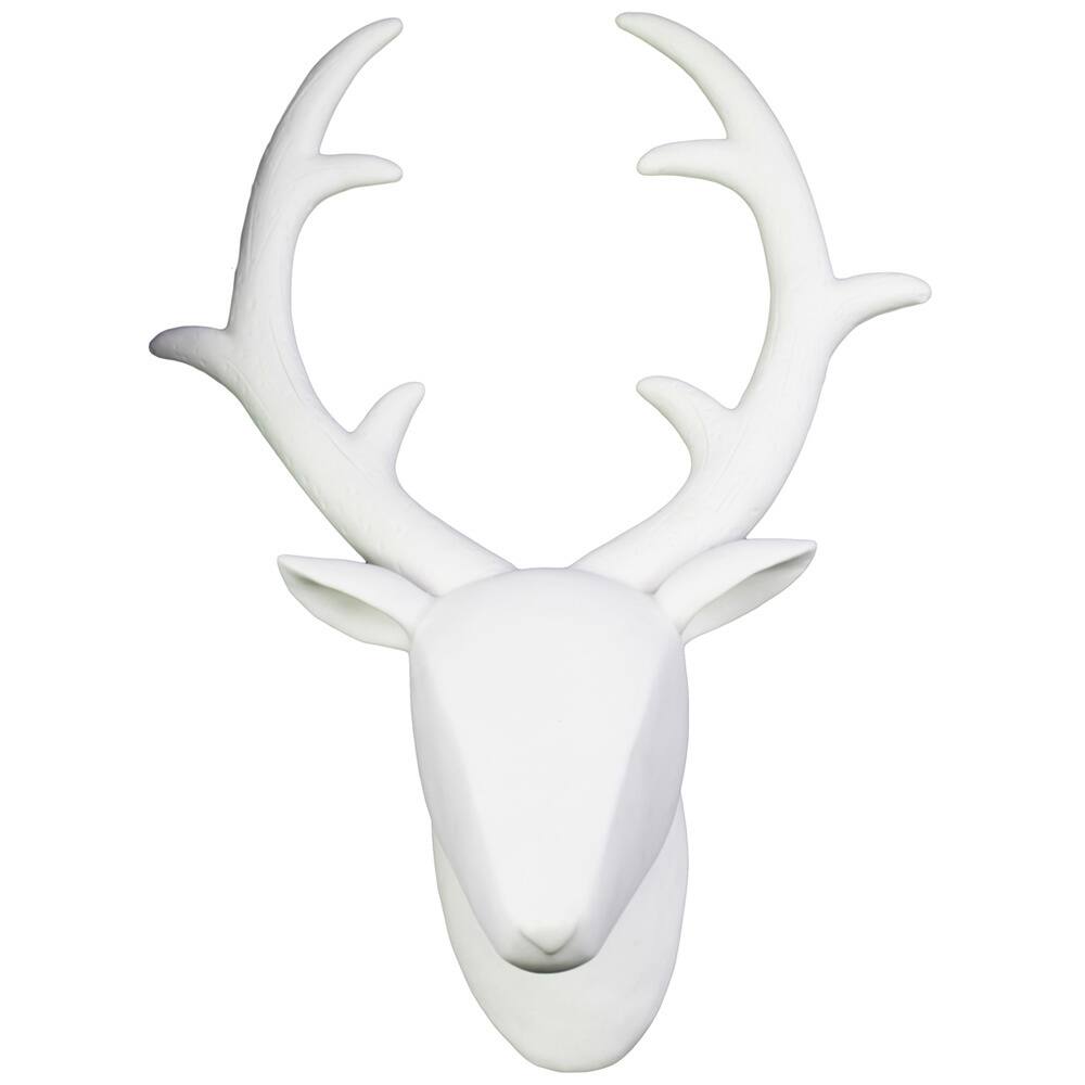 White Porcelain Wall Mount Deer Head