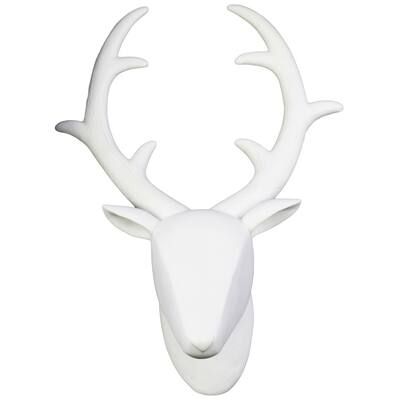 White Porcelain Wall Mount Deer Head