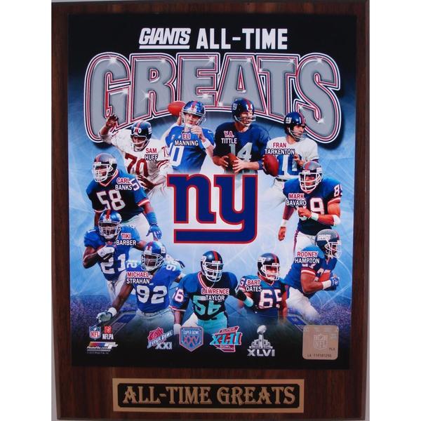 New York Giants All Time Greats Plaque