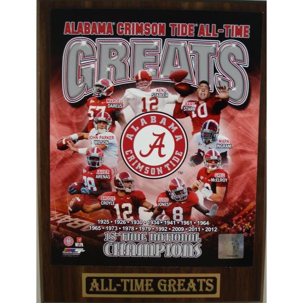 Alabama Crimson Tide All Time Greats Plaque
