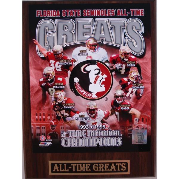 Florida State Seminoles All Time Greats Plaque