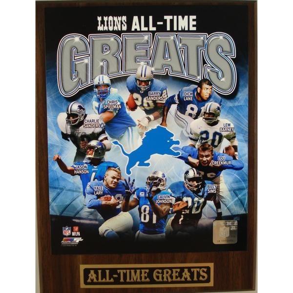 Detroit Lions All Time Greats Plaque