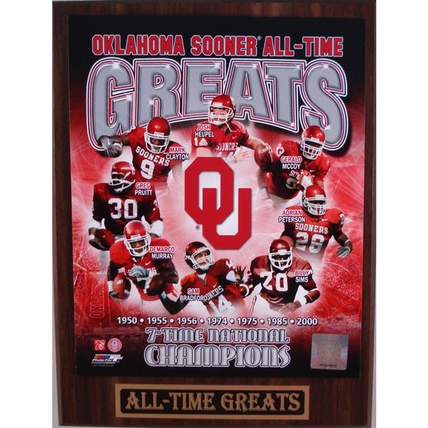 Oklahoma Sooners All Time Greats Plaque