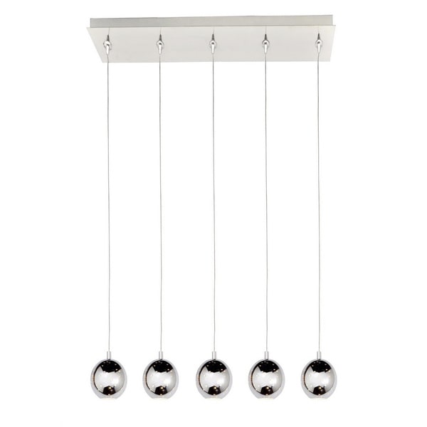 Polaris Linear Chrome 5 Light Pendant   16871693  