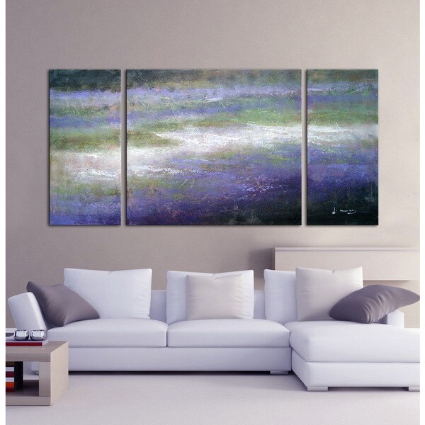 Shop 'Force of Nature' 3piece Handpainted Gallerywrapped Canvas Art