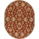 preview thumbnail 24 of 93, Handmade Trajan Persian Traditional Wool Area Rug 6' x 9' Oval - Rust - Runner/Oval