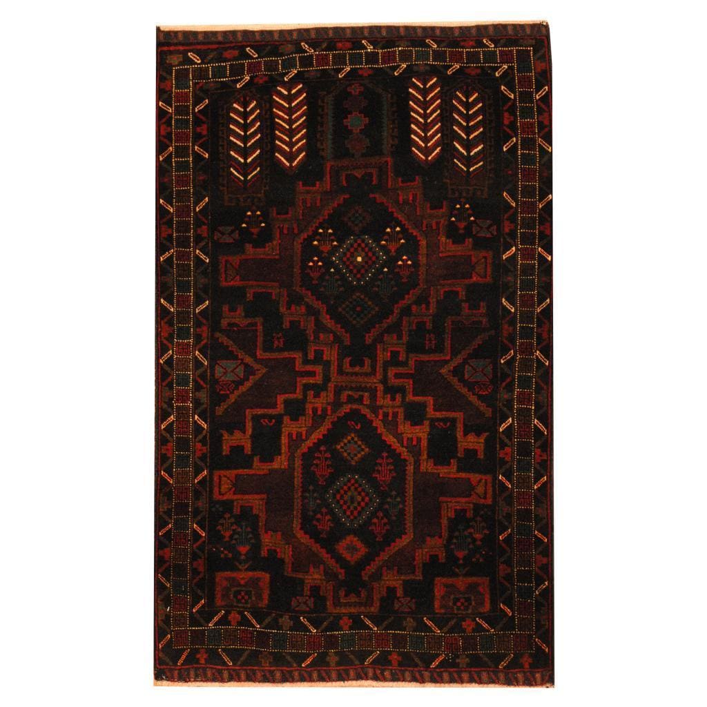 Handmade One-of-a-Kind Balouchi Wool Rug (Afghanistan) - 2'8 x 4'6