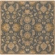 preview thumbnail 54 of 93, Handmade Trajan Persian Traditional Wool Area Rug 4' Square - Teal - Square/Runner