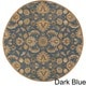 preview thumbnail 72 of 93, Handmade Trajan Persian Traditional Wool Area Rug 4' Round - Denim - Runner/Round