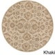 preview thumbnail 71 of 93, Handmade Trajan Persian Traditional Wool Area Rug 4' Round - Khaki - Runner/Round